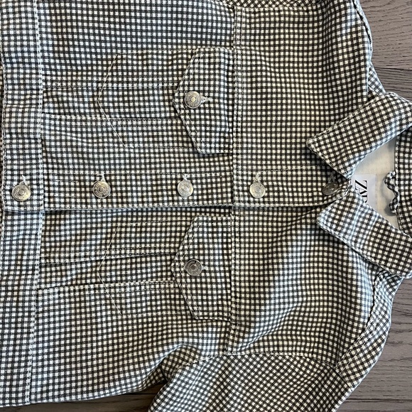 Cropped Zara Plaid Jacket - Picture 3 of 3